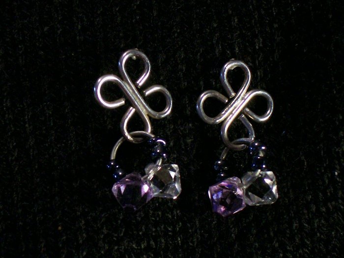 Shamrock Style Swarovski Beaded Earrings