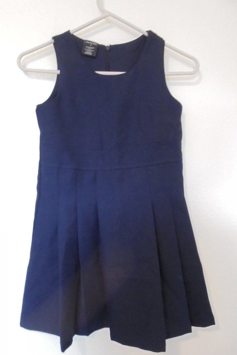 Navy School Uniform JumperDress w/Pleating Polyester Girls Size 7