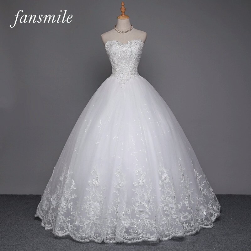 See Through Lace Ball Gown Wedding Dress