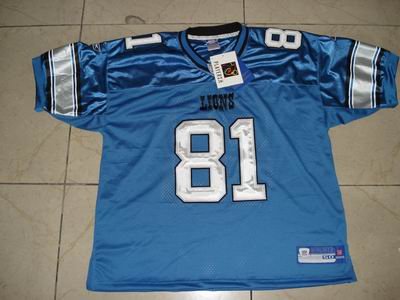 NFL #81 CALVIN JOHNSON DETROIT LIONS JERSEY blue size48/50/52/54