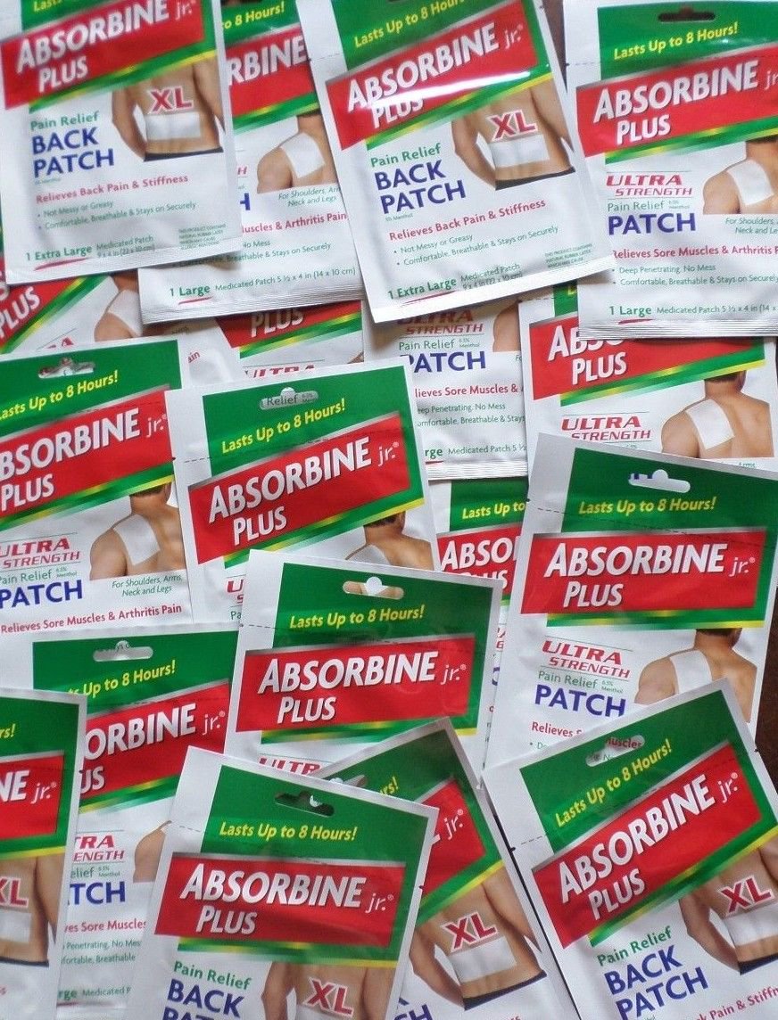 Absorbine Jr Plus Pain Relieving Liquid Rapid Relief Patch (Pack of 10)