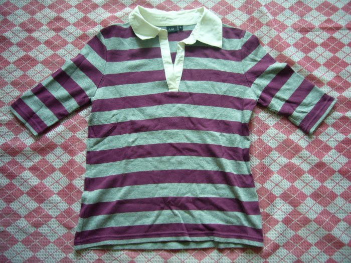Hong Kong U2 Purple & Grey Lines Tee