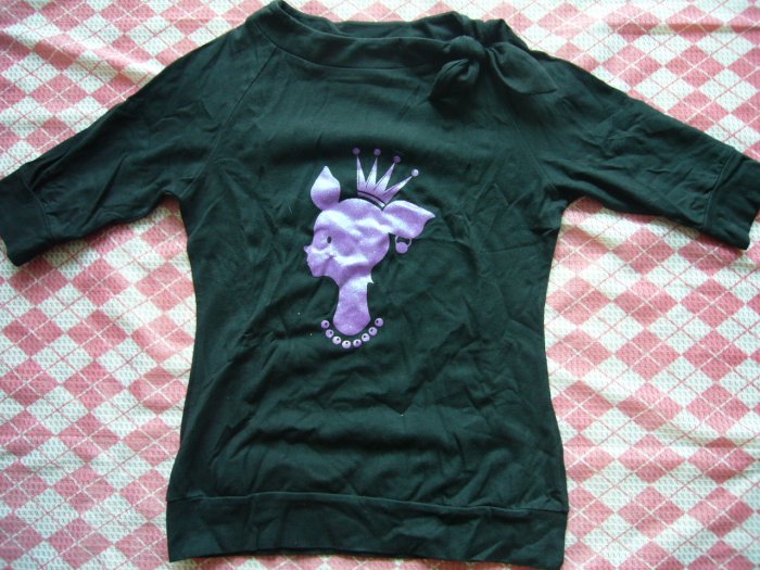 Hong Kong A.Y.K. Glitter Purple Princess w/ Ribbon Shirt