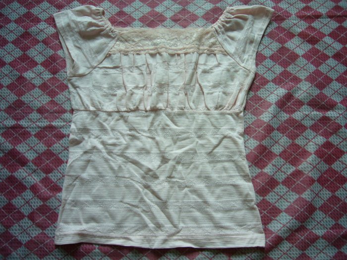 Japan Clef De Sol Pink Lace Tee