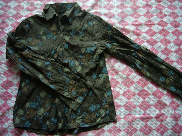 Korea Brown Flower Shirt