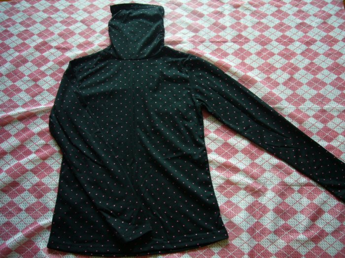 Hong Kong Pink Polks Dots Black Turtle Neck Tee