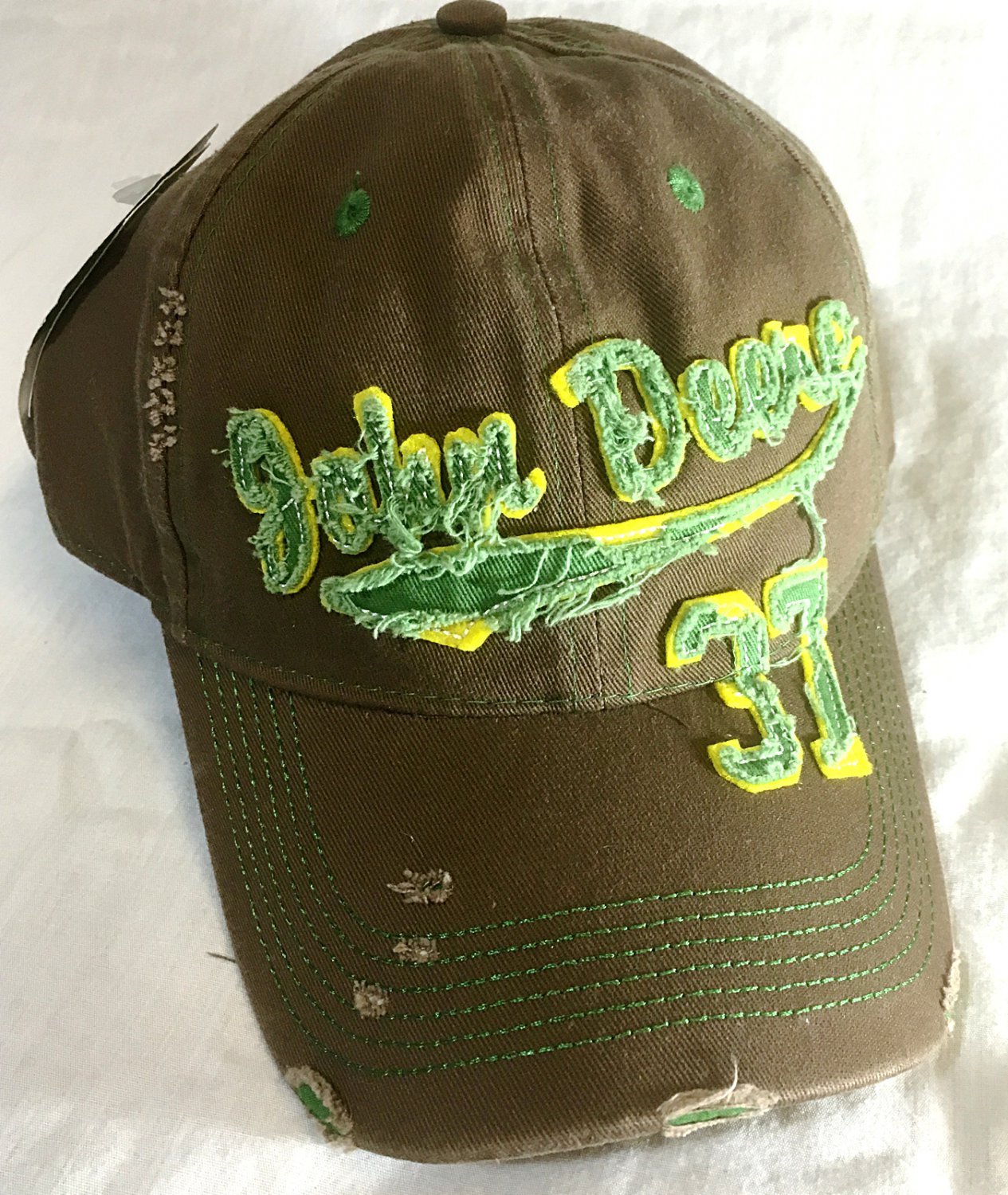 John Deere 37 Distressed Twill Baseball Cap - Size: One-Size - NEW w/Tags