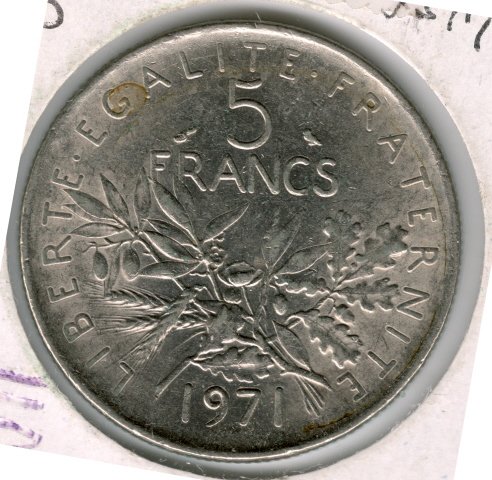 1971 5 francs XF-45