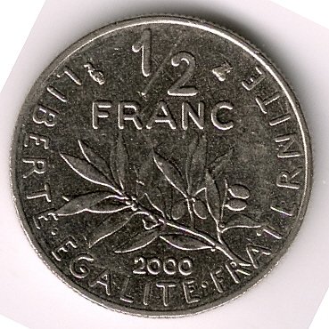 2000 50 cents XF/AU