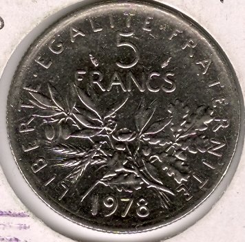 1978 5 Francs XF
