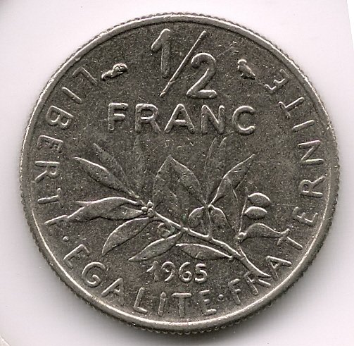 1965 50 Cents VF-30