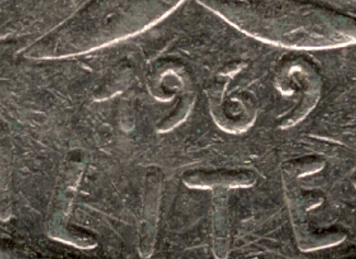 1969 1/2 Franc DDo GF/GF+