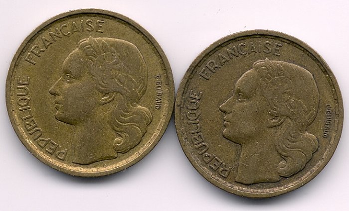 1952B+1953B 10 FRANCS
