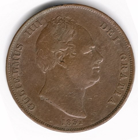 1831 .W.W incuse Penny VF