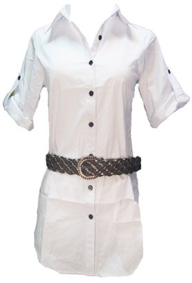 WHITE QADR LONG TOP