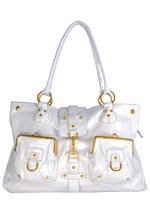 white n gld pocket bag