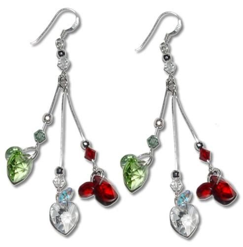 Swarovski Hearts Crystal Chandelier Earrings