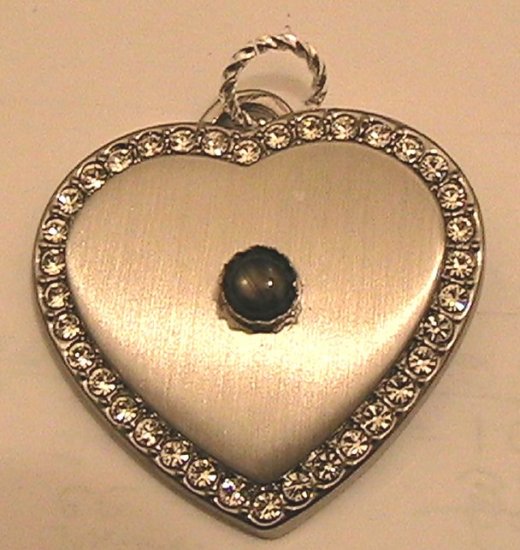 Pendant Genuine Star Sapphire with simulated diamonds