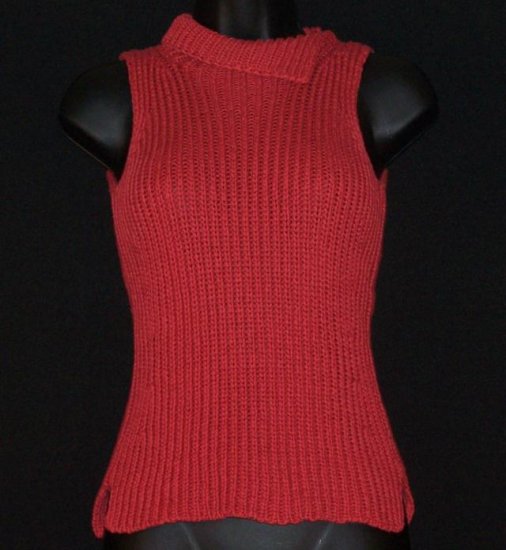 J CREW Sleeveless Ladies Russet Red Sweater