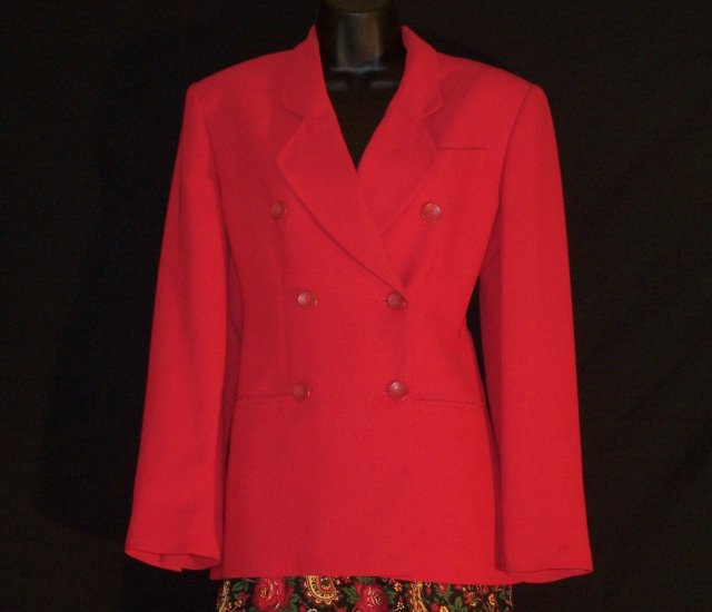 Jones Wear New York Double Breasted Blazer & Paisley Skirt Set