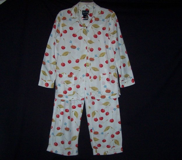 Nick & Nora Cherry Cherries & Blue Birds Pajama Set