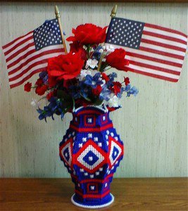 4th of July Vase