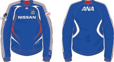 07 Yokohama F-Marinos Soccer Shirt Authentic Home Long Sleeve (Full Sponsor)