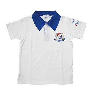 06 Kids Emblem Polo Shirt (White)