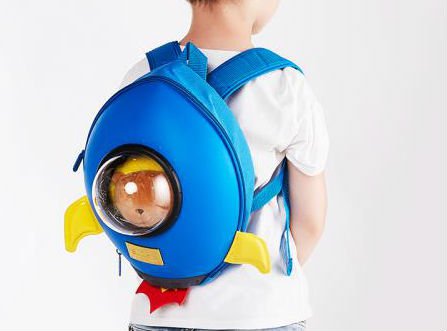 Blue Rocket Backpack for Kids