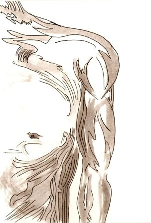 Chest - Original Drawing - Mark Knot