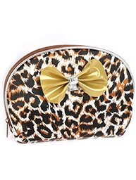 CHEETAH PRINT MAKE UP POUCH BAG ACCESSORY