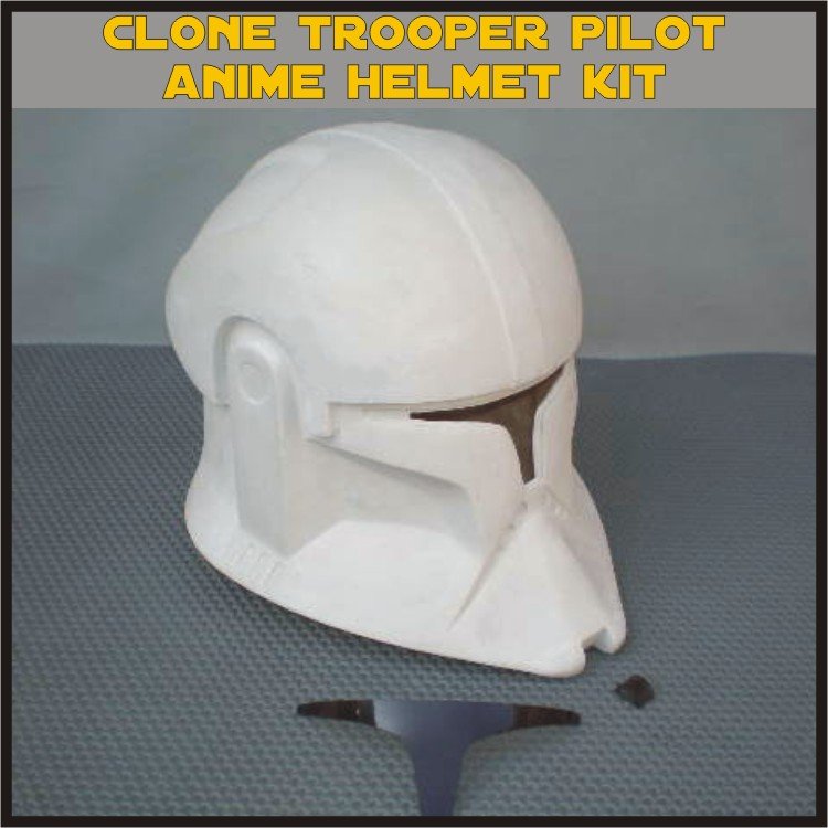 Custom Made Star Wars Clone Trooper TCW Anime Pilot Life Size Helmet Prop Kit
