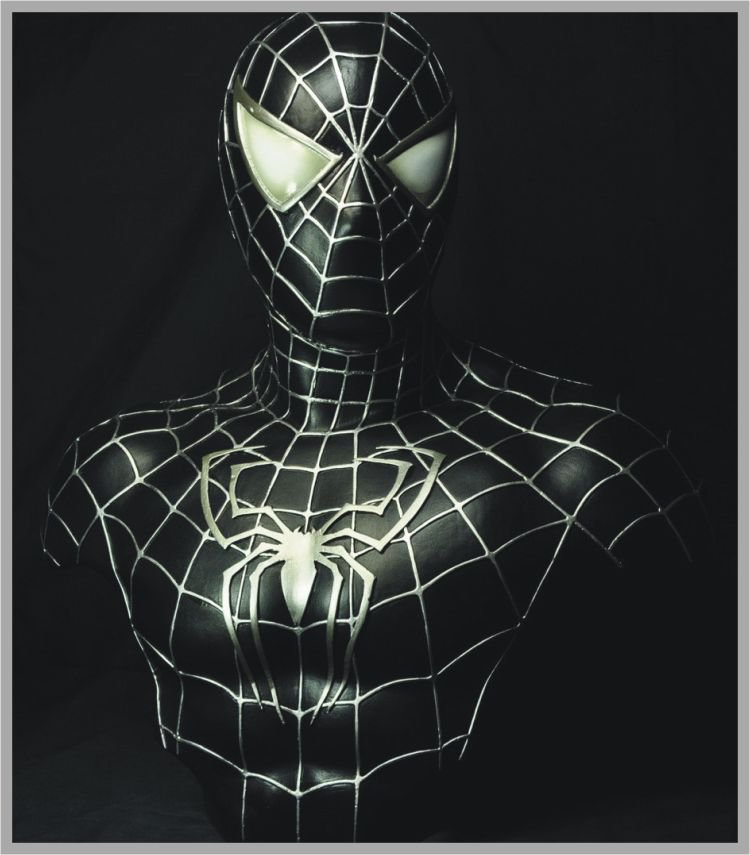Custom Made Symbiant Spiderman Tobey Maguire Life Size Superhero Bust Figure Prop