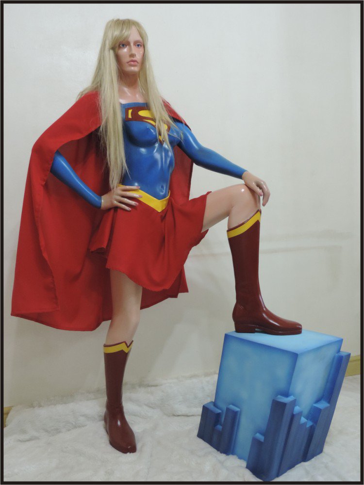Custom Made Life Size Supergirl Statue Prop (PG Addition)
