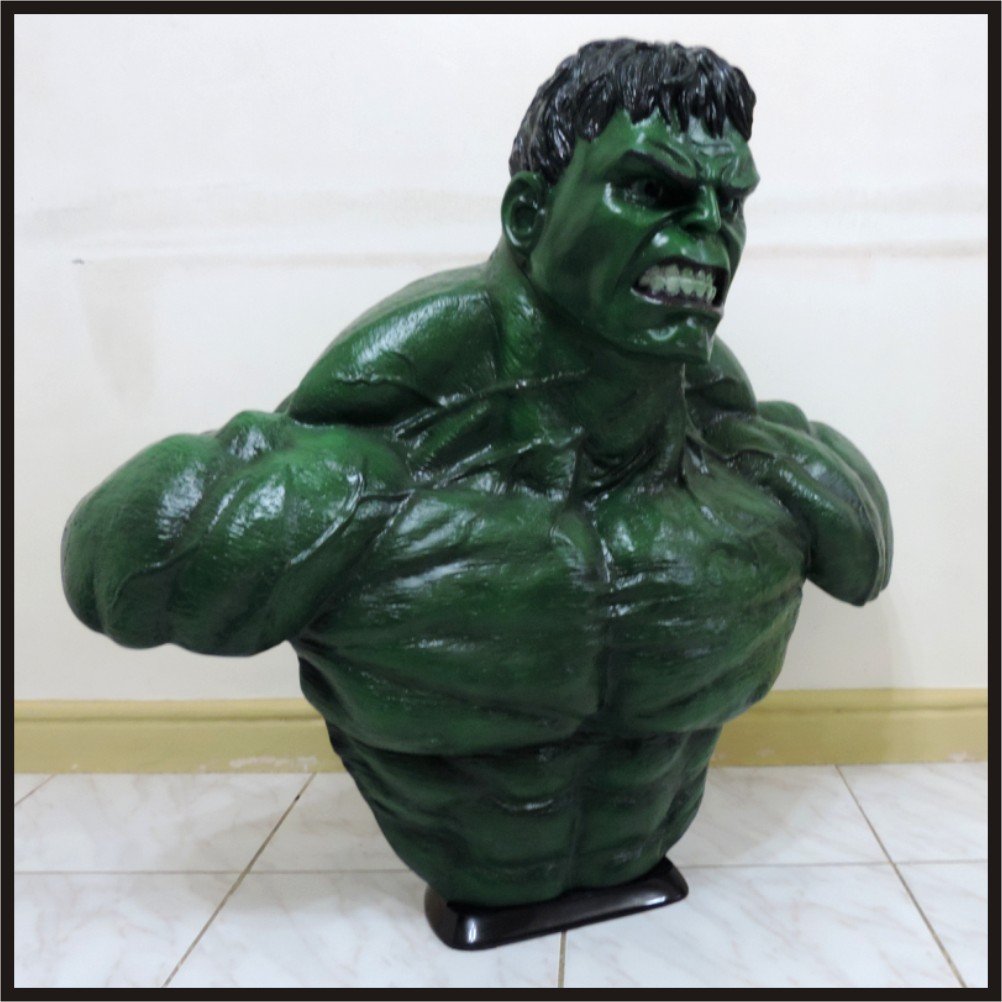 Custom Made Life Size Hulk Superhero Bust Figure Prop