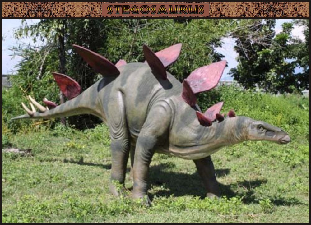 Custom Made Life Size Stegosaurus Dinosaur Statue