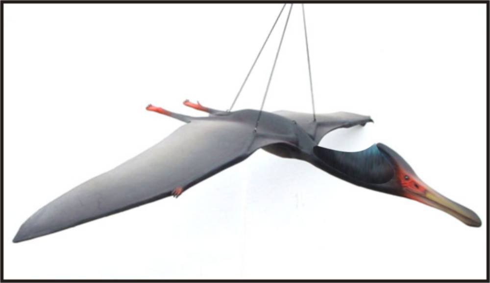 Custom Made Life Size Juvenile Pteranodon Longiceps 4'x6.5' Dinosaur Statue