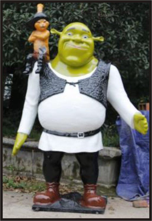 Custom Made Life Size 6.5' Shrek with Puss-N-Boots Statue