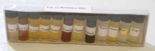 ROMANCE SET of FRAGRANCE OILS 1/8 oz (1 dram)