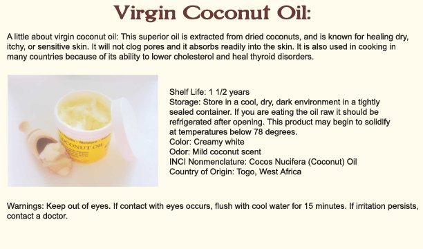 VIRGIN COCONUT OIL 1 lb