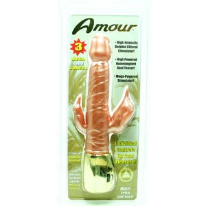 Amour Gold Deluxe 3 Way Rabbit with Anal Pleaser!