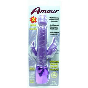 Amour Lavender Deluxe 3 Way Rabbit with Anal Pleaser!