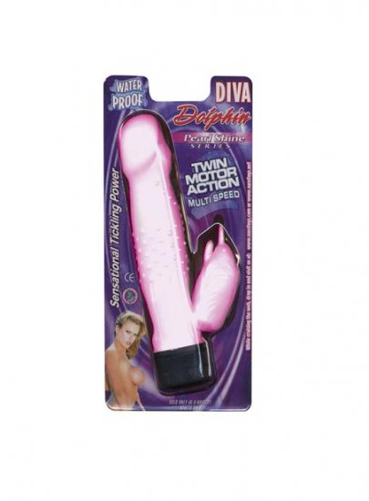 Pink Waterproof Diva Dolphin Rabbit Vibrator