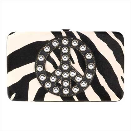 Jeweled Peace Hinge Wallet