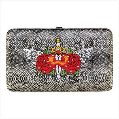 Sacred Rose Tattoo Hinge Wallet