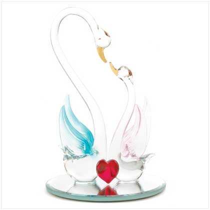 Spun Glass Loving Swans
