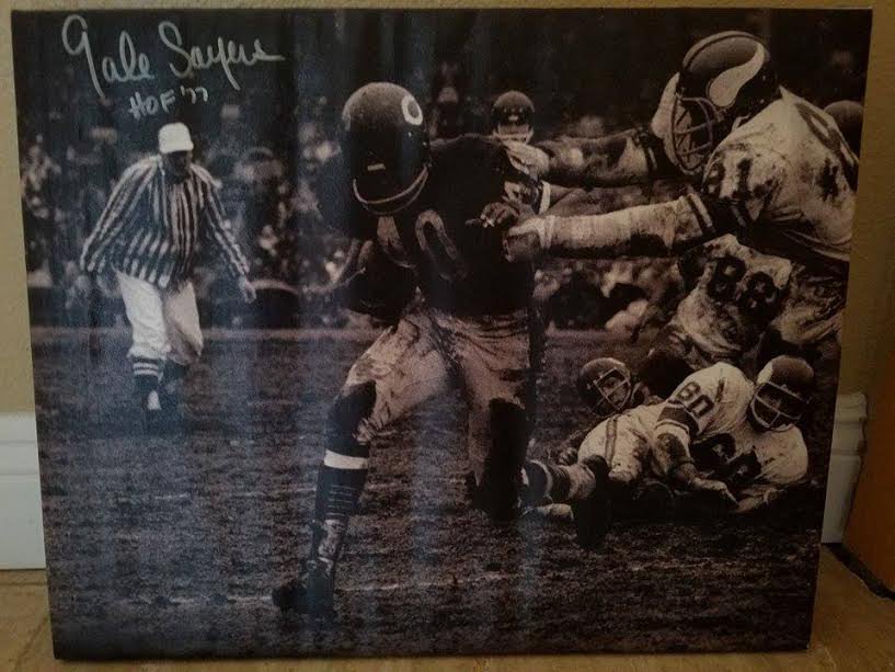 GALE SAYERS CANVAS PRINT MOUNTED $99