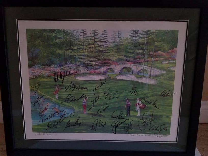 AMEN CORNER 11TH AT AUGUSTA SIGNED BY JACK NICKLAUS, ARNOLD PALMER AND MANY MORE MASTERS CHAMPIONS