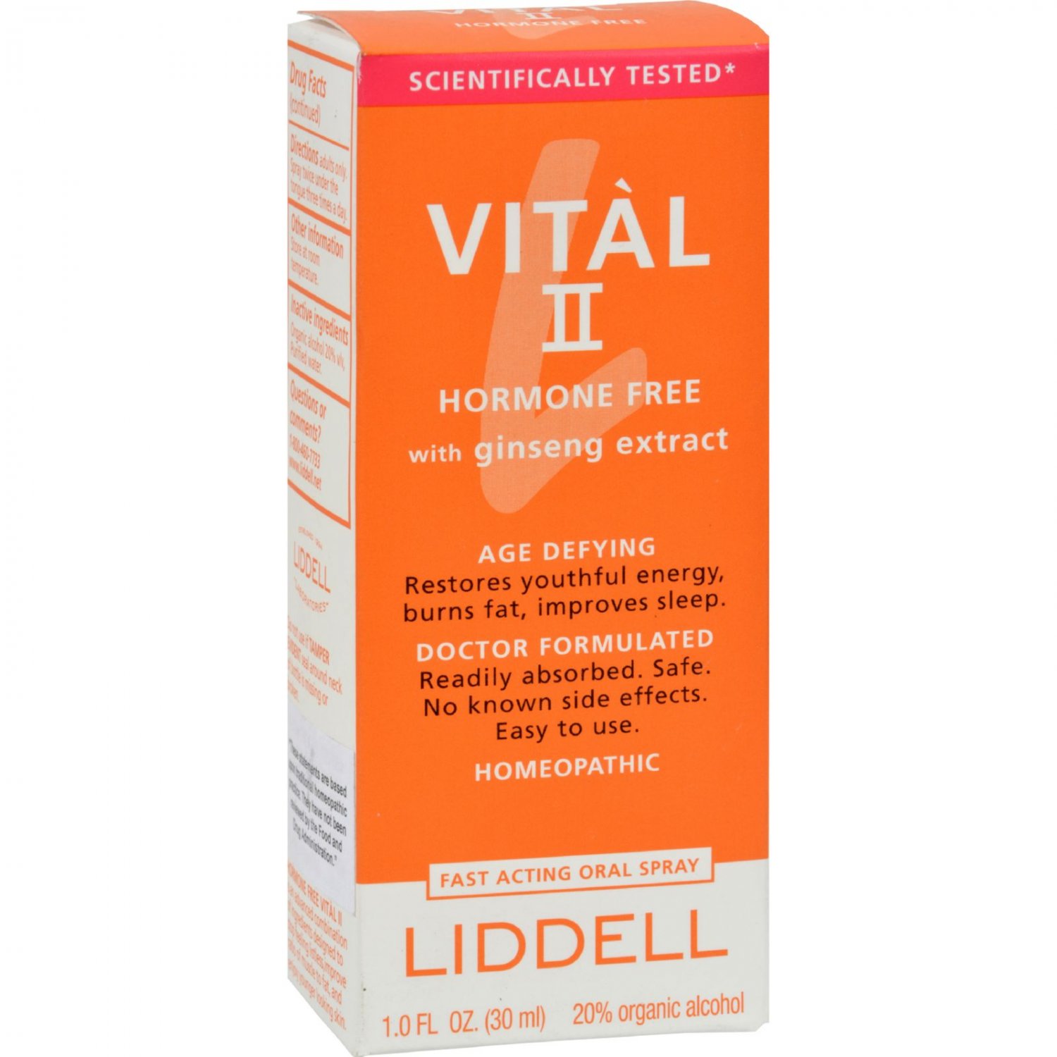 Liddell Homeopathic Vital II Homeopathic Remedy to Increase Energy - 1 oz