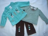 NEW BABY GIRL 4T FALL WINTER JACKET 3pc CLOTHES NWT